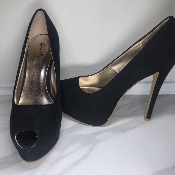 Black Suede Stilettos size 10 - Picture 3 of 5